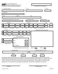 Document preview: Form HFS2803 (IL478-1530) Optical Prescription Order - Illinois