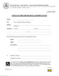 Document preview: Form 1C-P-500 Notice of First Pre-hearing Conference Date - Hawaii