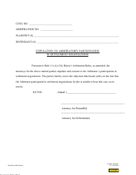 Document preview: Form 1C-P-520 Stipulation to Arbitrator's Participation in Settlement Negotiations - Hawaii
