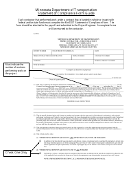 Instructions for &quot;Statement of Compliance Form&quot; - Minnesota