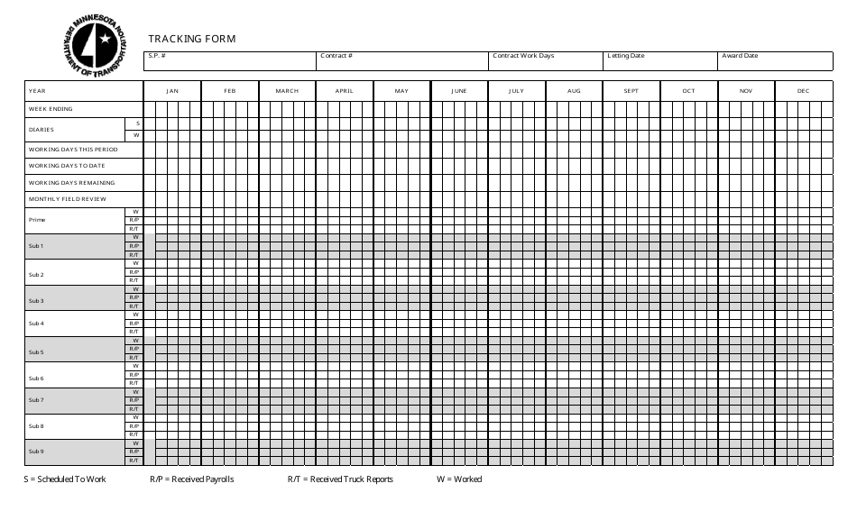 Minnesota Tracking Form - Fill Out, Sign Online and Download PDF ...