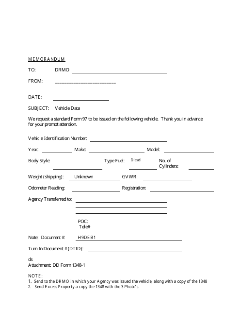 &quot;Request for Title (Form 97)&quot; - Georgia (United States) Download Pdf