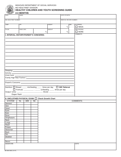 Form MO886-3989  Printable Pdf