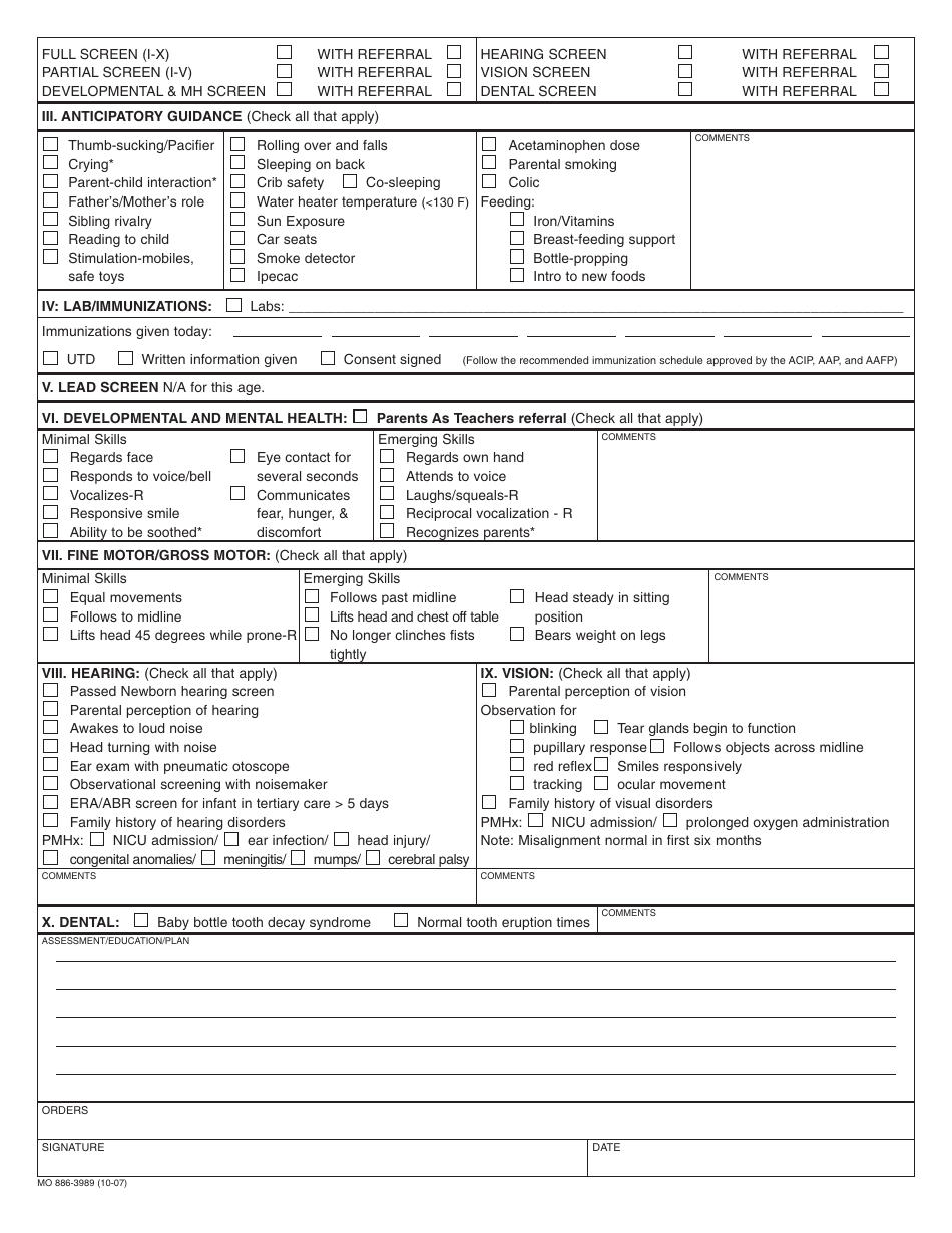 Form MO886-3989 - Fill Out, Sign Online and Download Printable PDF ...