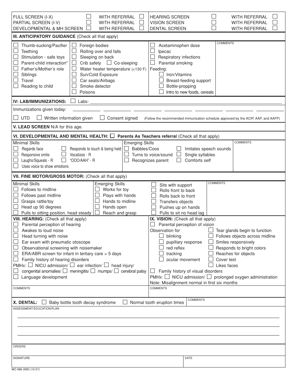 Form MO886-3990 - Fill Out, Sign Online and Download Printable PDF ...