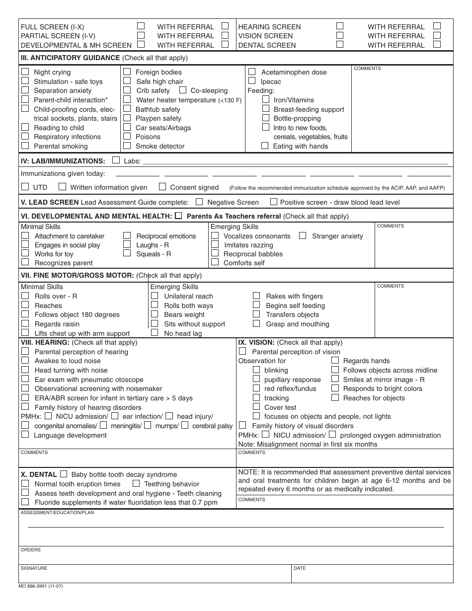 Form MO886-3991 - Fill Out, Sign Online and Download Printable PDF ...