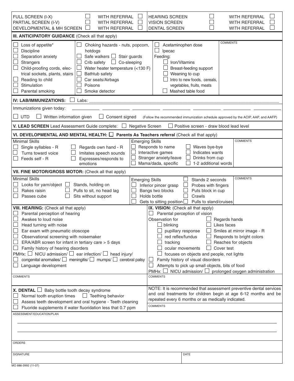 Form MO886-3992 - Fill Out, Sign Online and Download Printable PDF ...