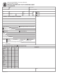 Form MO886-3993 Healthy Children and Youth Screening Guide - 12-14 Months - Missouri