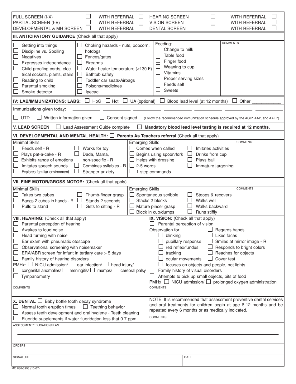 Form MO886-3993 - Fill Out, Sign Online and Download Printable PDF ...