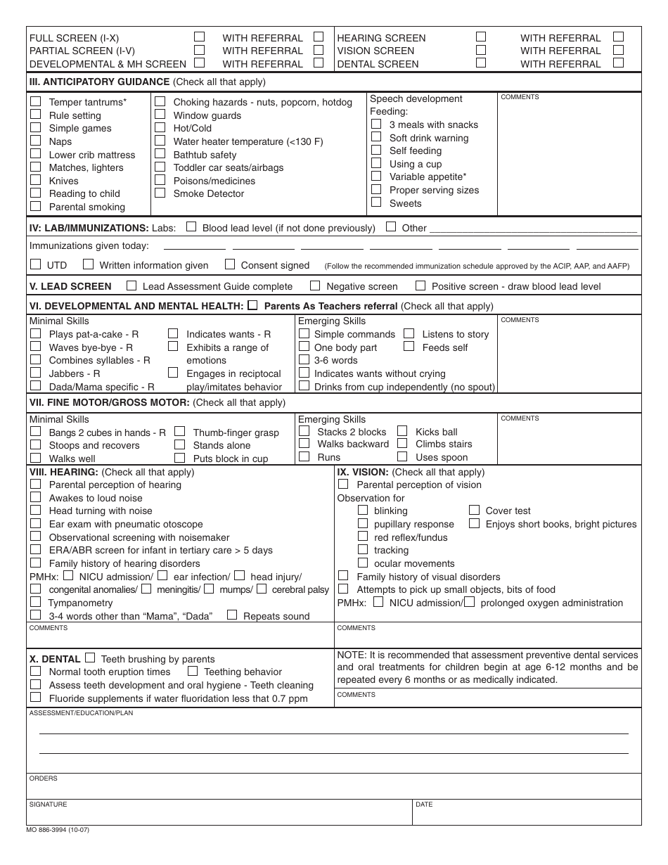 Form MO886-3994 - Fill Out, Sign Online and Download Printable PDF ...