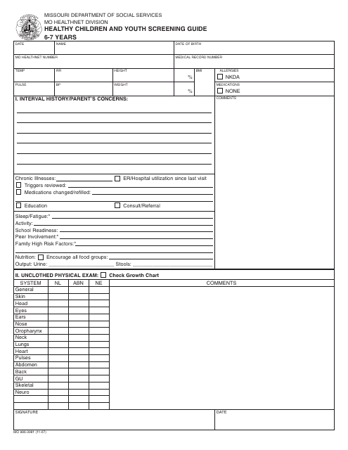 Form MO886-3981  Printable Pdf