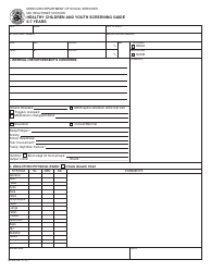 Form MO886-3981 Healthy Children and Youth Screening Guide - 6-7 Years - Missouri