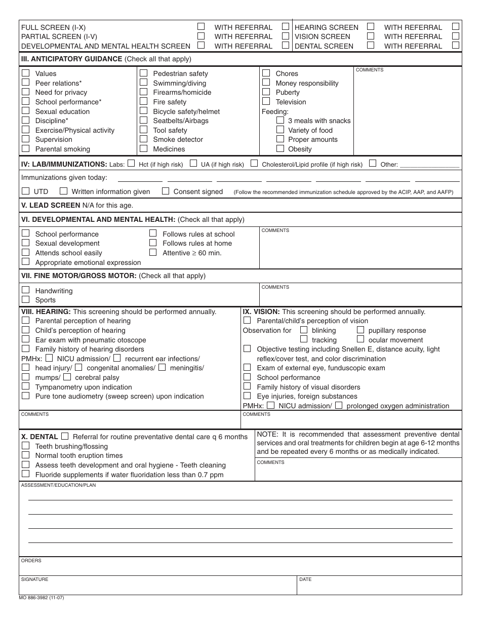 Form MO886-3982 - Fill Out, Sign Online and Download Printable PDF ...