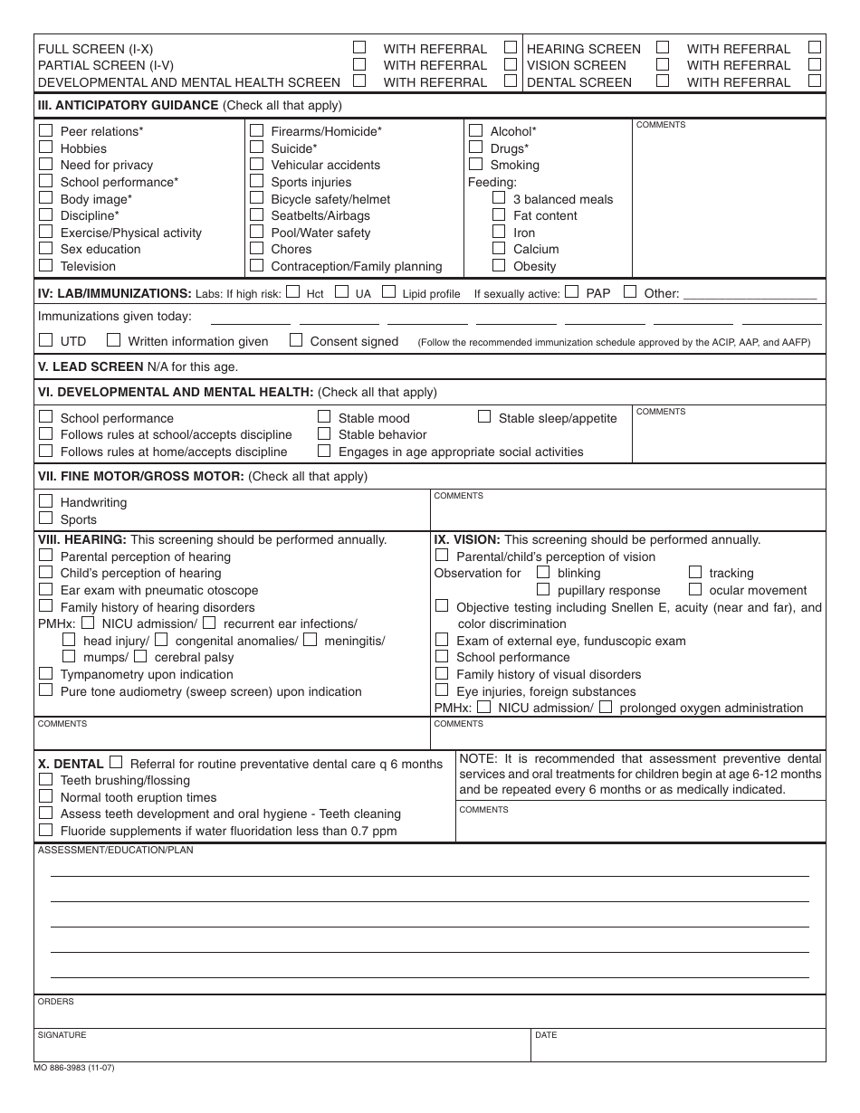 Form MO886-3983 - Fill Out, Sign Online and Download Printable PDF ...