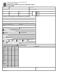 Form MO886-3985 Healthy Children and Youth Screening Guide - 14-15 Years - Missouri