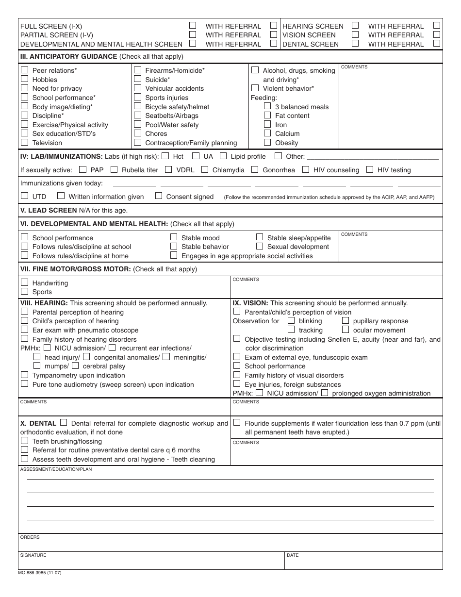 Form MO886-3985 - Fill Out, Sign Online and Download Printable PDF ...