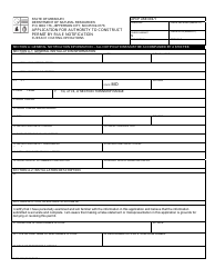 Form MO780-1887 Application for Authority to Construct, Permit by Rule Notification - Surface Coating Operations - Missouri