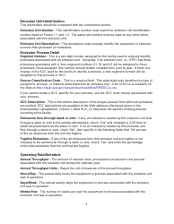Instructions for Form MO780-1621, EIQ Form 2.0 &quot;Emission Unit Information&quot; - Missouri, Page 2