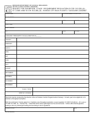 Document preview: Form MO780-1528 Request for Exemption Stage 1 Requirement Regulation - Missouri