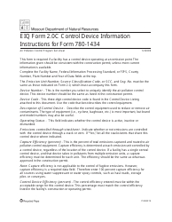 Document preview: Instructions for Form MO780-1434, EIQ Form 2.0C Control Device Information - Missouri