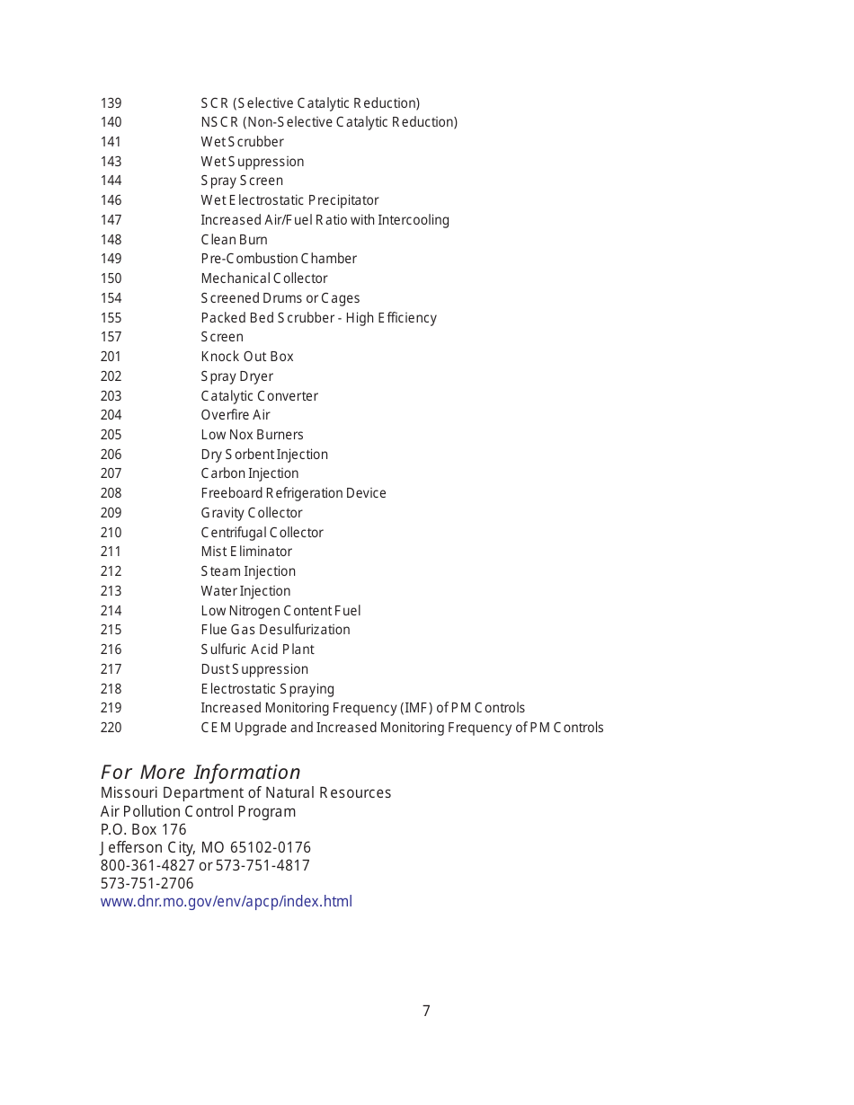 Instructions for Form MO780-1434, EIQ Form 2.0C Control Device Information - Missouri, Page 7
