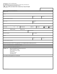 Document preview: Form MO780-1763 Application for Construction Permit - Missouri