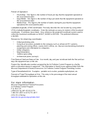Instructions for Form MO780-1433, EIQ Form 2.0P &quot;Portable Plant Information&quot; - Missouri, Page 2