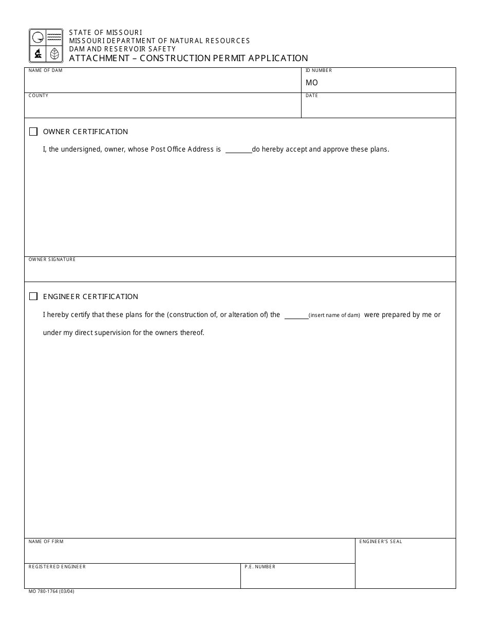 Form MO780-1764 - Fill Out, Sign Online and Download Fillable PDF ...