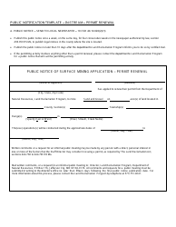 Document preview: Public Notice of Surface Mining Application - Permit Renewal - Missouri