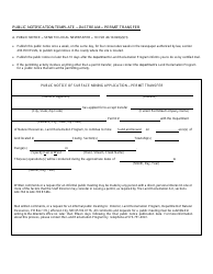 Public Notice of Surface Mining Application - Permit Transfer - Missouri