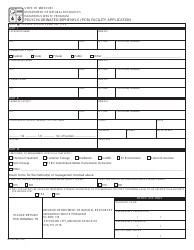 Form MO780-1897 Polychlorinated Biphenyls (Pcb) Facility Application - Missouri