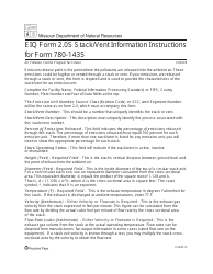 Instructions for Form MO780-1435, EIQ Form 2.0S Stack/Vent Information - Missouri