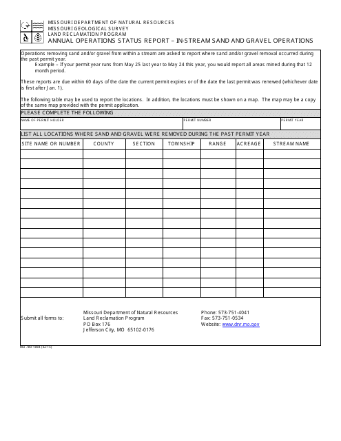 Form MO780-1884  Printable Pdf