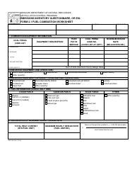 Form MO780-1436 (EIQ Form 2.1) &quot;Fuel Combustion Worksheet&quot; - Missouri