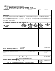 Document preview: EIQ Form 2.3 (MO780-1440) VOC Process Mass-Balance Worksheet - Missouri
