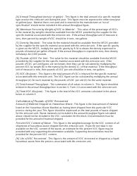 Instructions for EIQ Form 2.3, MO780-1440 VOC Process Mass Balance Worksheet - Missouri, Page 2