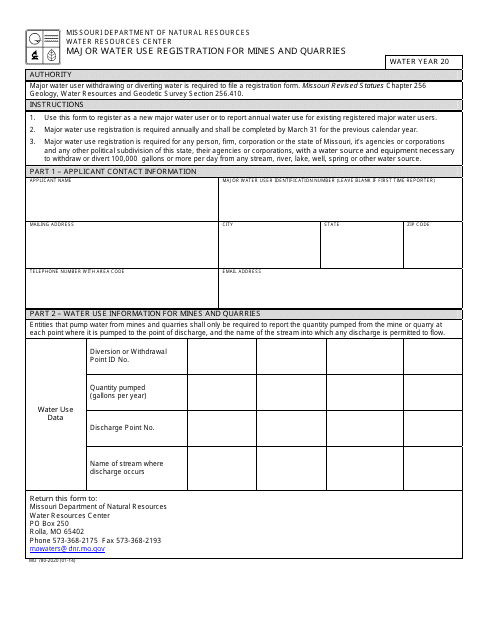 Form MO780-2020  Printable Pdf