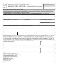 Document preview: Form MO780-1997 Non-profit Scrap Tire Cleanup and Disposal Application - Missouri