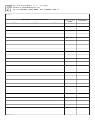Document preview: Form MO780-1042 Officer/Management Employee Summary Sheet - Missouri