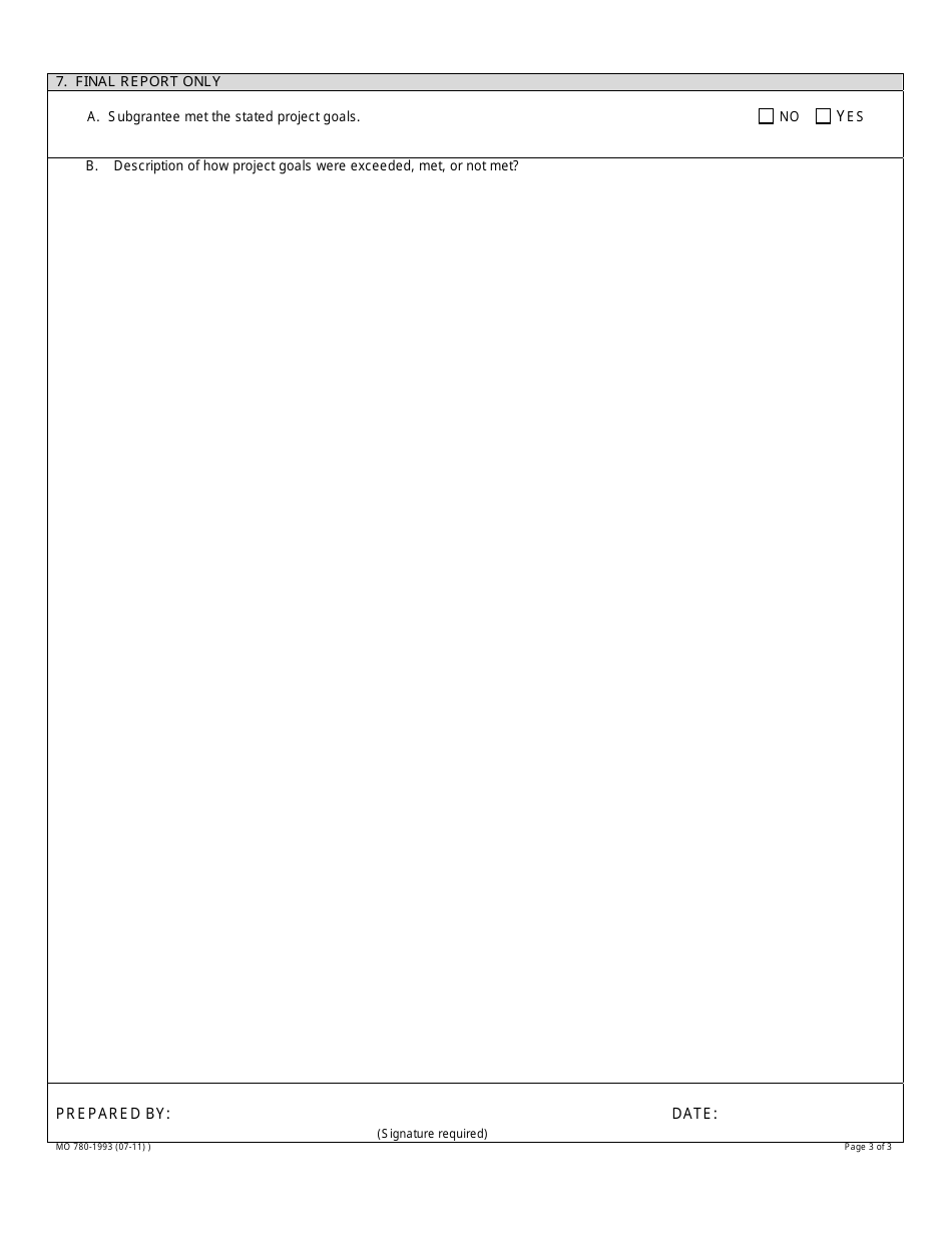 Form MO780-1993 Solid Waste Management District Status Report - Missouri, Page 3