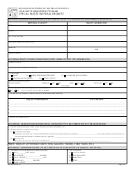 Document preview: Form MO780-1166 Special Waste Disposal Request - Missouri