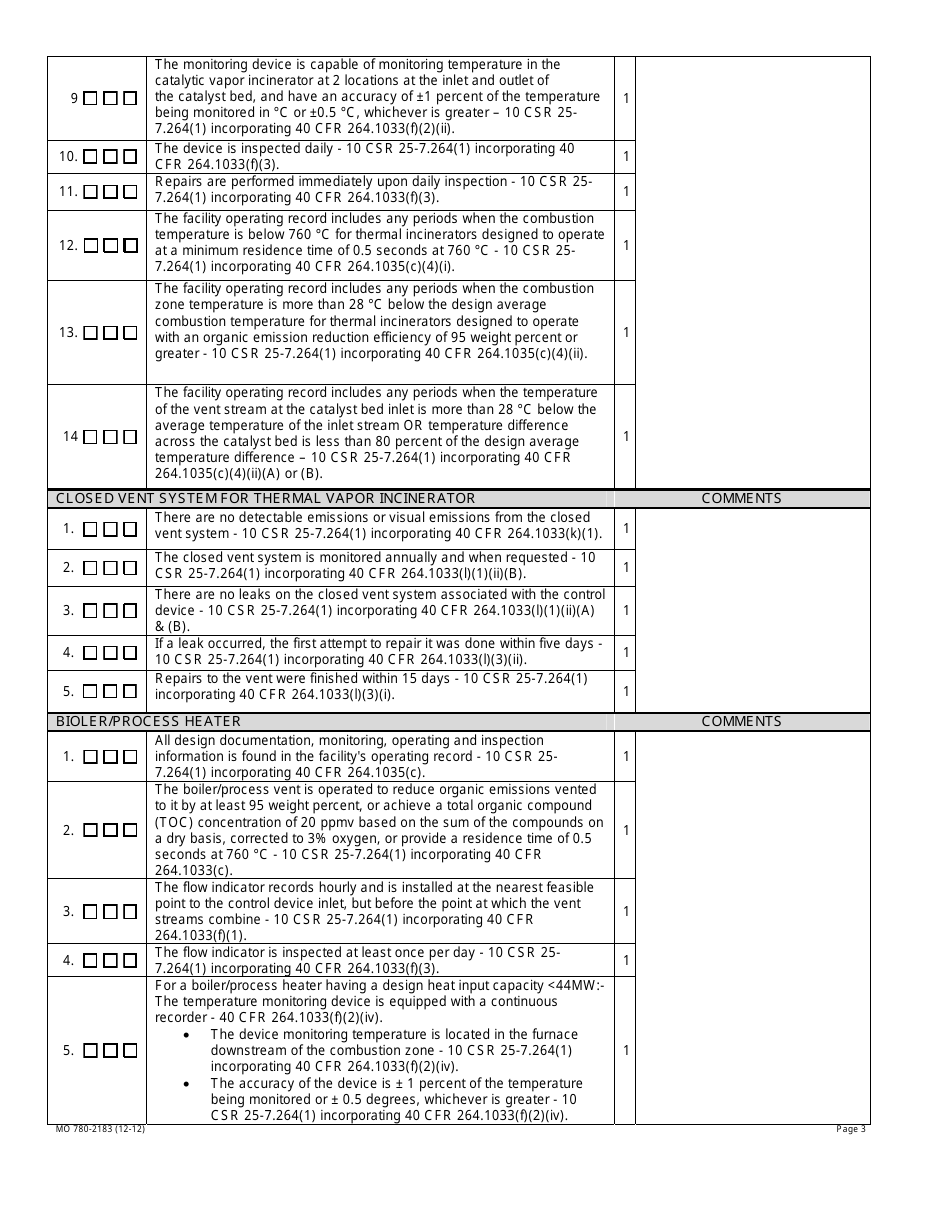 Form MO780-2183 Subpart AA - Fill Out, Sign Online and Download ...