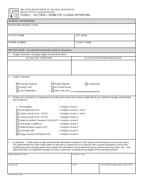 Form S (MO780-1636) Section 1  Printable Pdf