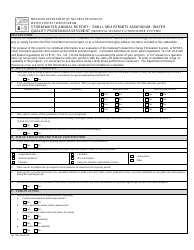 Form MO780-2049 &quot;Stormwater Annual Report - Small Ms4 Permits Addendum - Water Quality Program Assessment (Municipal Separate Storm Sewer System)&quot; - Missouri