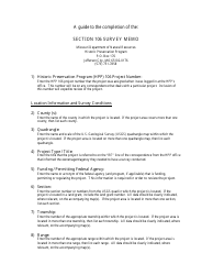 Document preview: Instructions for Form MO780-1718 Section 106 Survey Memo - Missouri