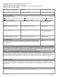 Form MO780-2145 Disaster Recovery Scrap Tire Surface Material Grant Application Form - Missouri