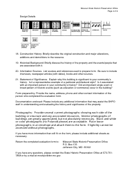Instructions for Form MO780-1878 Preliminary National Register of Historic Places Eligibility Assessment - Missouri, Page 4