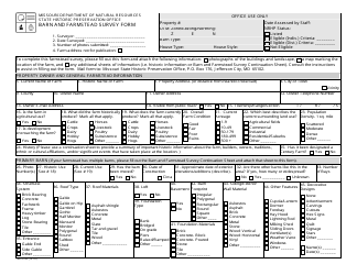 Form 780-2126 Barn and Farmstead Survey Form - Missouri