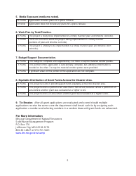 Instructions for Form MO780-2145 Disaster Recovery Scrap Tire Surface Material Grant Application Form - Missouri, Page 5