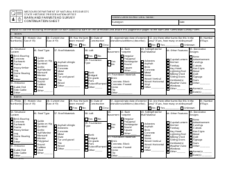 Document preview: Form 780-2127 Barn and Farmstead Survey Continuation Sheet - Missouri